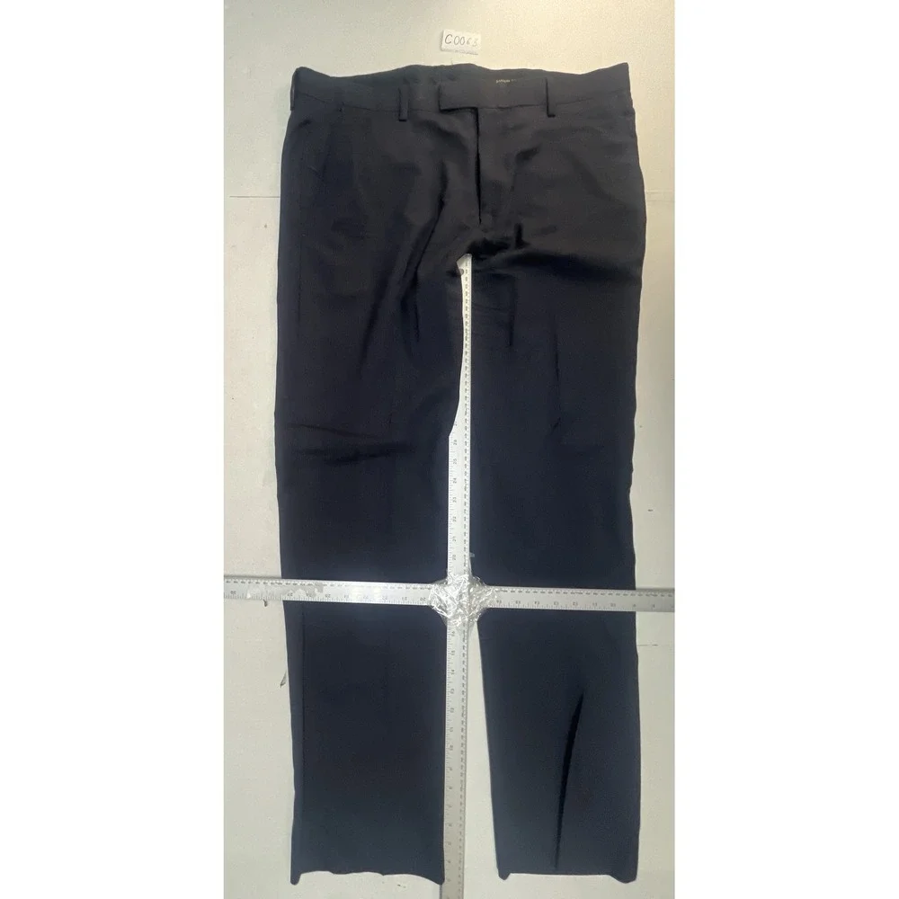 Banana Republic Mens Tailored Slim Fit Navy Blue 100% Wool Dress‎ Pants 34x34